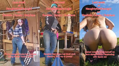 Naughty Redhead Cowgirl Fucks asshole Using farrier tool gaping asshole!