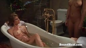 Big Titted Mistress And Slave Taking A Bath