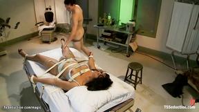 Horny scientist fucks TS he made