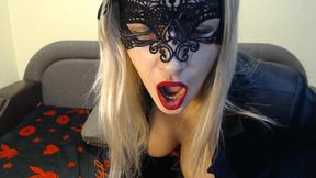 Milf in stockings and dress controls your hand job