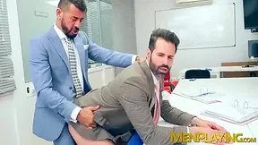 Suited Hunk Has His Tight Hairy Ass Rimmed Hard With Dani Robles