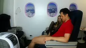 Stewardess gives nylon footjob in plane by Foot Chicks