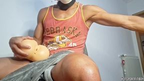 big dick hotsportfitboy fucks toy to multiple orgasms