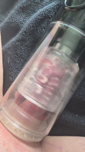 Penis pump on smooth cock