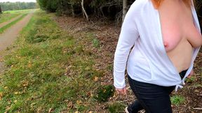 She Gets Tit Slapped During Hiking Tour