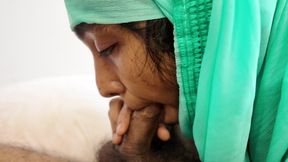 MUSLIM hijabi deepthroat queen want my cum twice