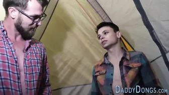 Twink stepson bareback anal with stepdad on camping trip