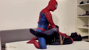 my boyfriend dressed me up as spider-man and tied me up