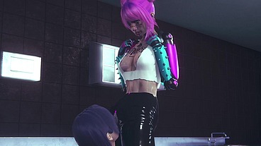 Cyborg Chick Tests Her New Upgrades - Cyberpunk Hentai