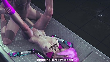 Cyborg Chick Tests Her New Upgrades - Cyberpunk Hentai
