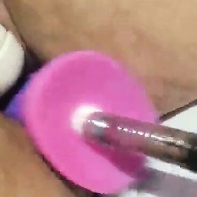 Big dragon dildo in tight pussy