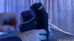Hairy Dallas Experienced Feet Tickles While Wrapped