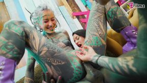 Three Horny Babes Share Cock, Ass &amp; Pussy in a Wild Free-For-All