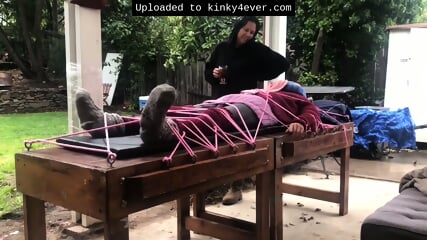 Wool Mohair Layers Of Sweaters On A Bondage Table