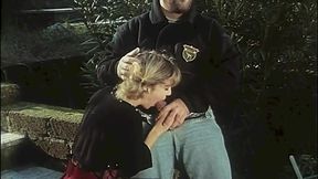 90&#039;s Teeny Fucks with Janitor in College Garden