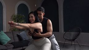 Flexible cougar wants to show how capable she is to her personal trainer