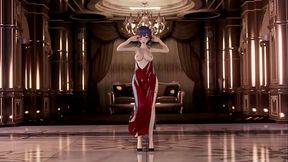 Raiden Mei Naked With Apron Dance Hentai Honkai Impact Mmd 3D Red Apron (CLIP)