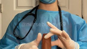 Edging and Denial Dildo in Surgical PPE 1080p