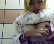 One of my cute brunette muslim girlfriends on home cam vid