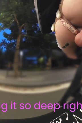 Long Bike Ride with Huge Dildo up My Ass - Caught so Many Times
