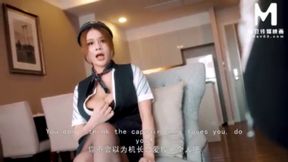 Flight Attendants' Forbidden Desires for Big Cocks After Long Abstinence Periods
