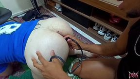 Mlk preto e mlk branco brincando com cuzinhos