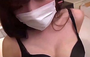 A woman in black underwear
