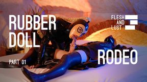 Latex Lovers Doing Oral Teasing & Pegging in Bed | RUBBER DOLL RODEO | Part 1