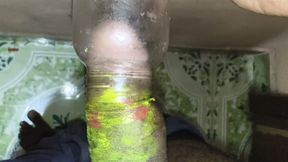 Indian desi boy painting with cock playing