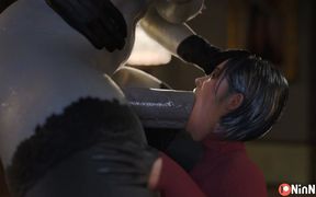 Nyl Ninninja Intense Anal Adventure: Curvy Blonde Takes on Massive Monster Cock with Gaping Pleasure and Creamy Finish