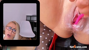 Euro MILF slut with vibrator in pussy is squirting rivers at work / ONLINE NOW on kate.hot4cams.com