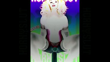 Hornyislut - Cum Inside Me - Shemale fucks in the beat huge dildo in reverse cowgirl position and singing with music - Sex Party Music Video - 1080p