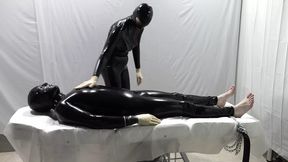 Mrs. Dominatrix and her experiments on a slave.