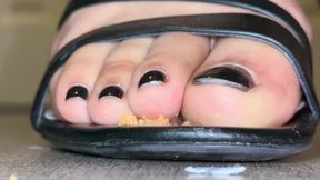 Close up POV Latina Giantess crush in sandals