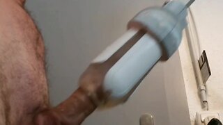 Three orgasms with my male sex toy and fucking machine male toys toyed