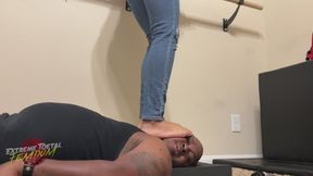 Goddess Cherry: I Smothered Your Face With My Smelly Ebony Feet Now I’m Going To Trample It- Alt View