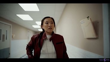 Blonde and Asian lesbians go wild in depraved roleplay scene