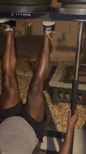 Me and My Homie Got in a Quick Biceps and Calves Workout After Vegas Won Last Night