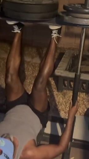 Me and My Homie Got in a Quick Biceps and Calves Workout After Vegas Won Last Night