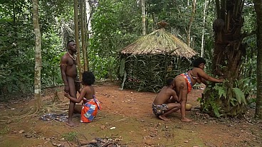 EBONY TRIBAL FUCK IN THE FOREST BIG ASS BIG DICK