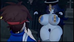 3D Blue Fantasy slut gets huge tit expansion