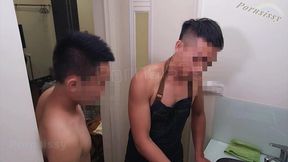 couple twink asian amateur handsome horny fucking bareback