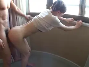 Tender Japanese cutie Yuria Ashina is screwed doggie fashion