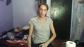 Removing makeup while masturbating