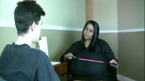 I rubbed my big pussy across his face and made him lick my love holes