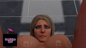 WWE 3D Futa Bianca Belair fucks Alexa Bliss backstage