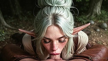 I had wild sex with an elf who looked just like Ciri!! She moaned so much from my big, hard cock...[AI]