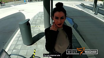 TRAIN STATION BLOWJOB! I met this Gothic MILF and I FUCKED HER FAKE TITS: SIDNEY DARK! WolfWagnerCom