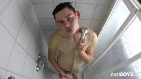 Cute East Boy Shower Scene