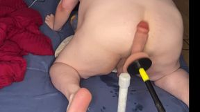 Fat Ass Destroyed by Sex Machine - Extreme Anal Stretching &amp; Deep Penetration